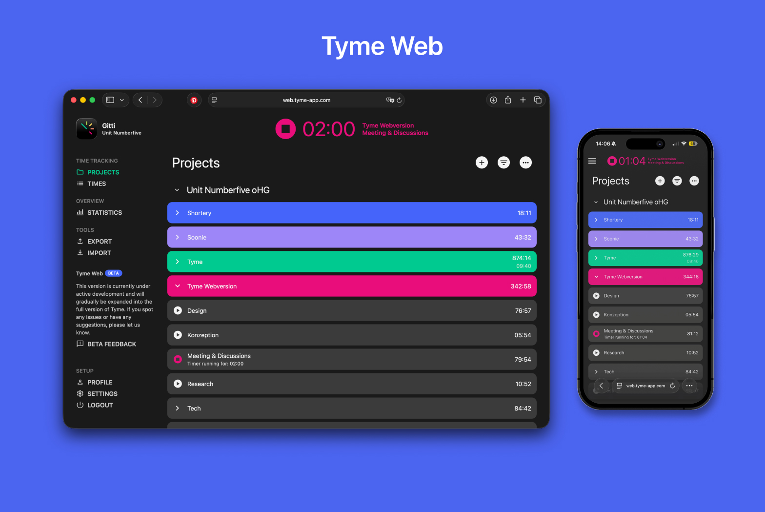Tyme – time tracking now available on all platforms